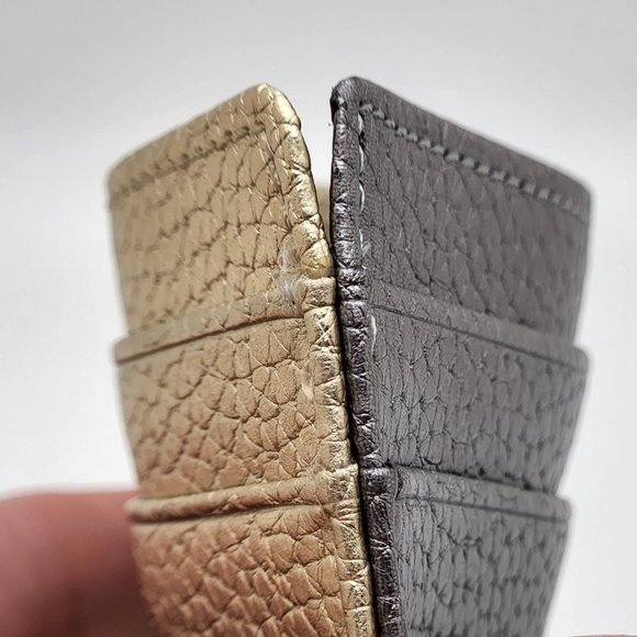 Campo Marzio Roma Leather Wallet Two Toned Gold/Gun Metal NWT with original box - Picture 6 of 8